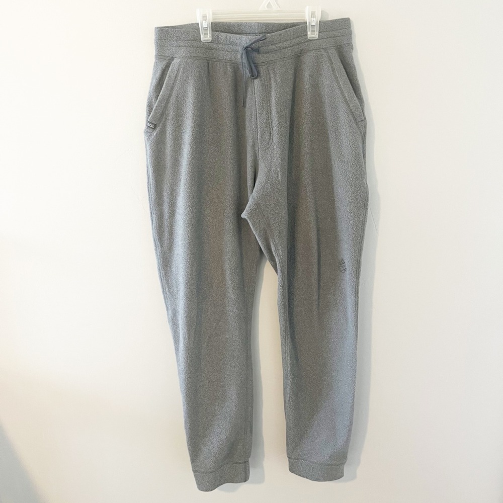 Stio Turpin Fleece Jogger Pants Mens Large Gray Recycled Sweatpants